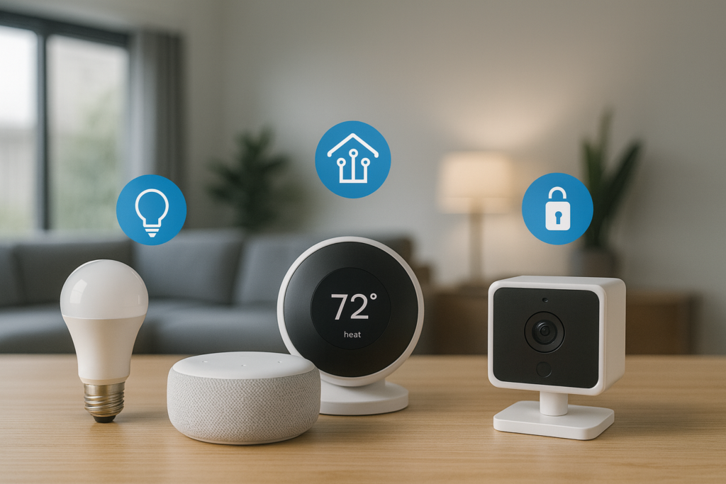 An image depicting smart home automation devices