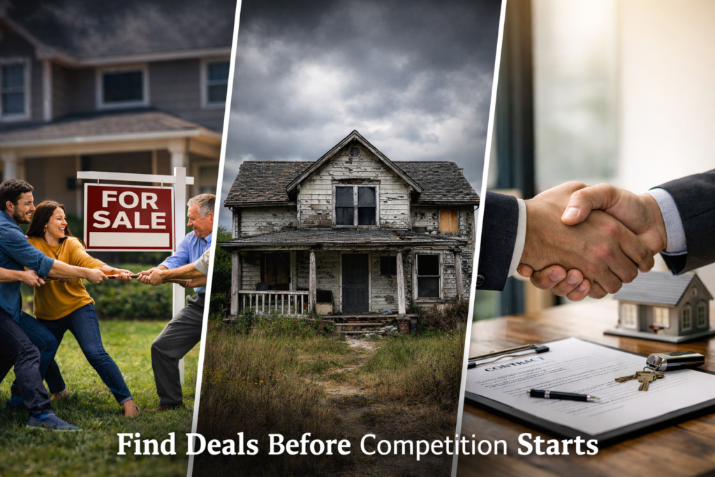 An image portraying the struggle of How to Buy A Property Below Market Value Before Anyone Else